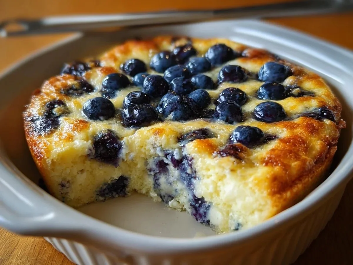 High Protein Blueberry Cottage Cheese Breakfast Bake