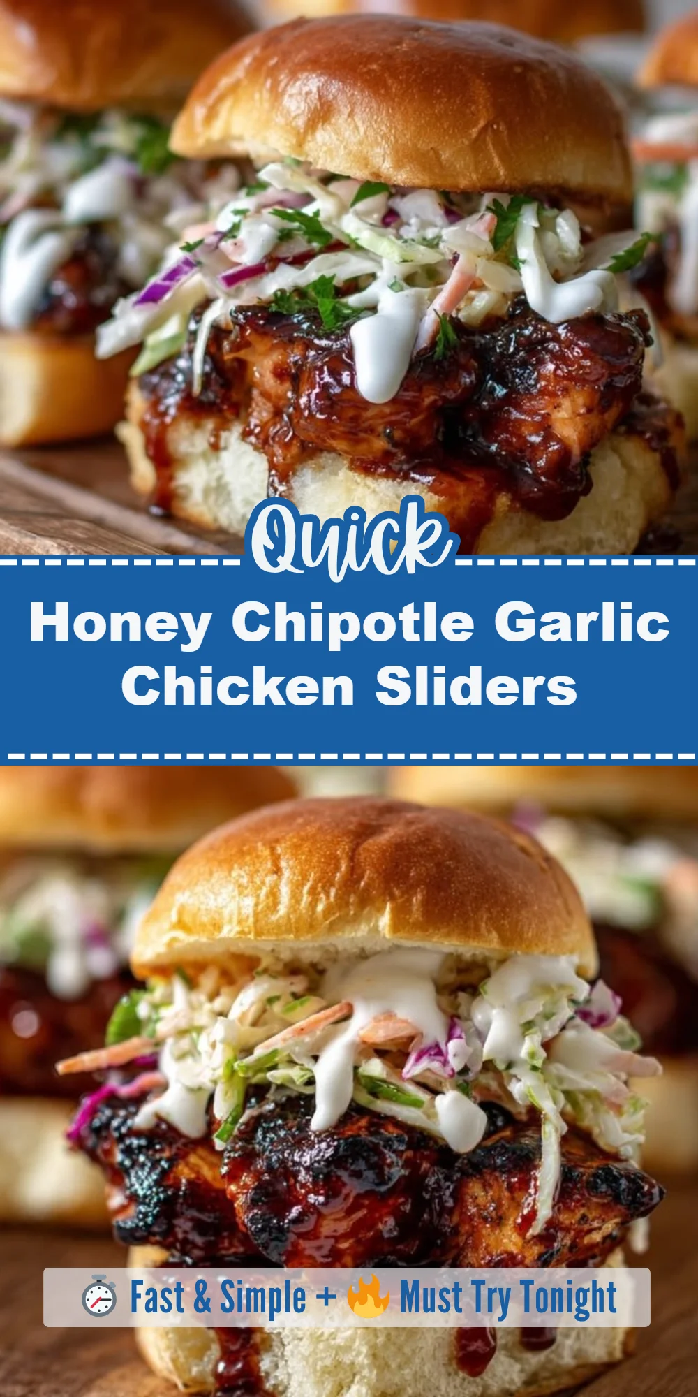 Honey Chipotle Garlic Chicken Sliders