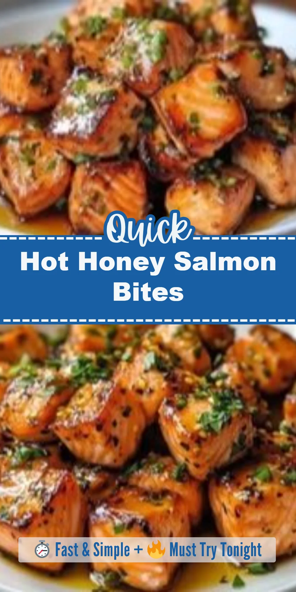 Hot Honey Salmon Bites
