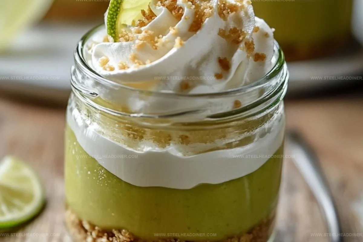 Homemade Key Lime Pie Jars, a sweet and tangy dessert in portable jars.