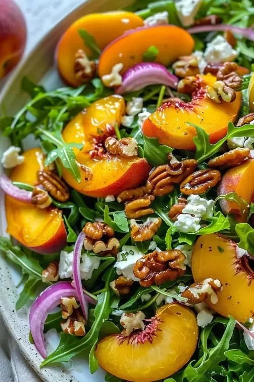 Peach Arugula Salad