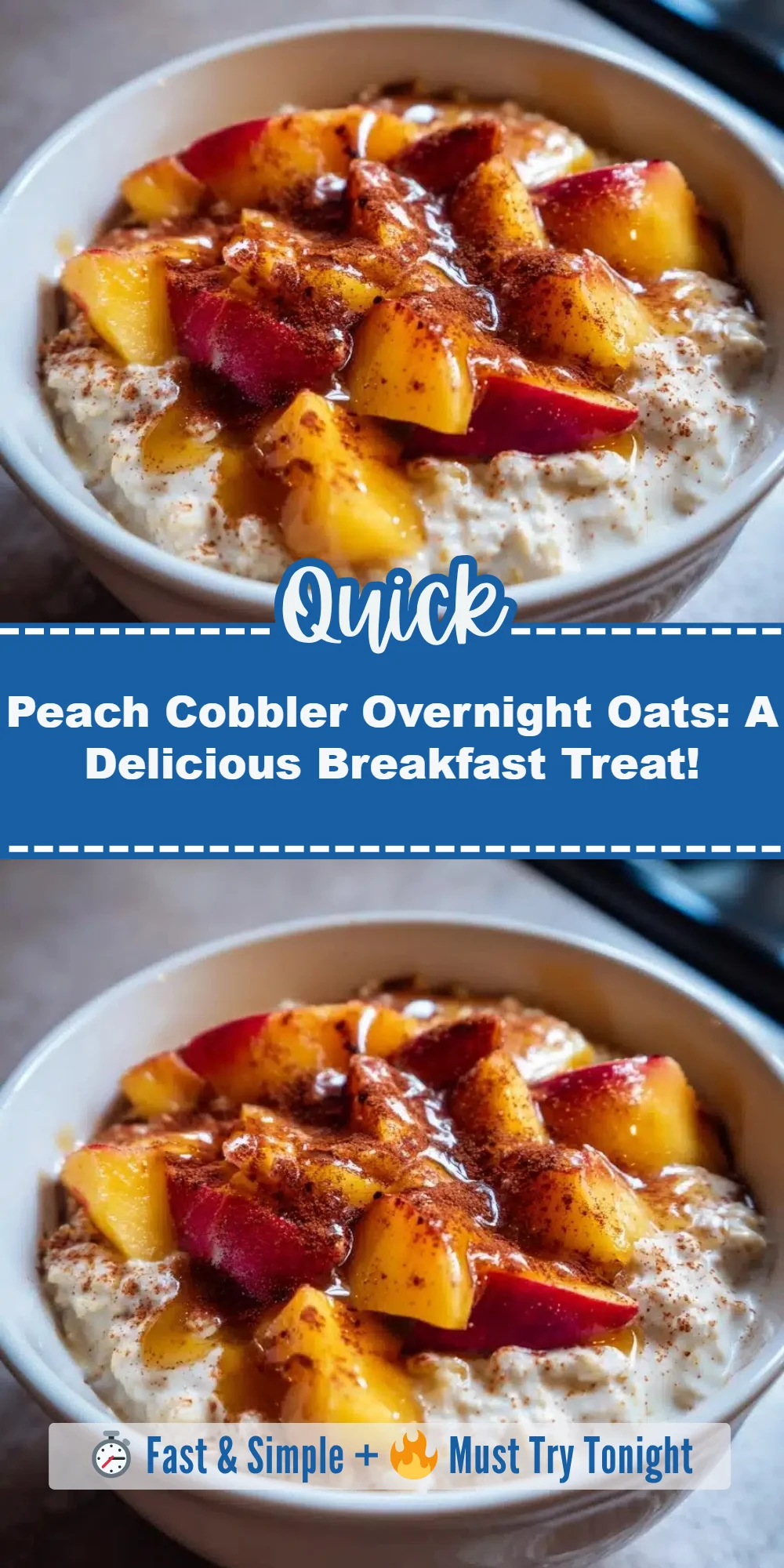 Peach Cobbler Overnight Oats: A Delicious Breakfast Treat!
