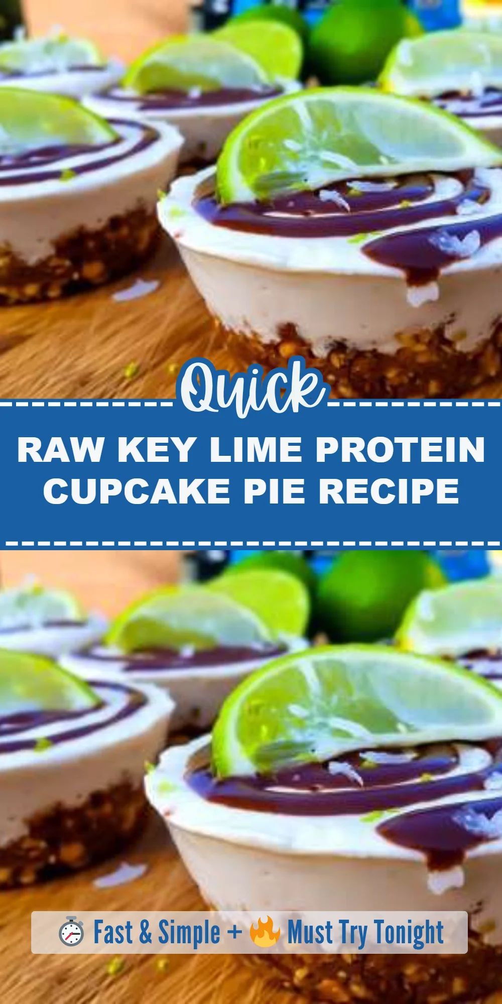 RAW KEY LIME PROTEIN CUPCAKE PIE RECIPE