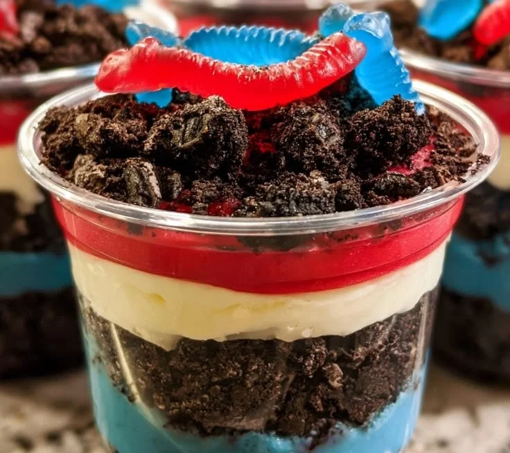 Red, White and Blue Dirt Cups
