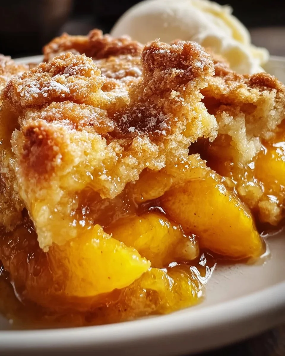 Ridiculously Easy Peach Cobbler
