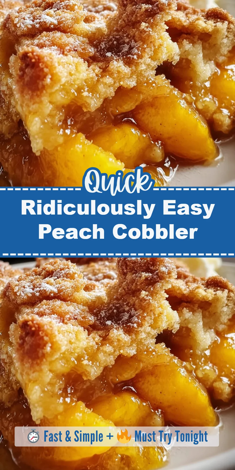 Ridiculously Easy Peach Cobbler