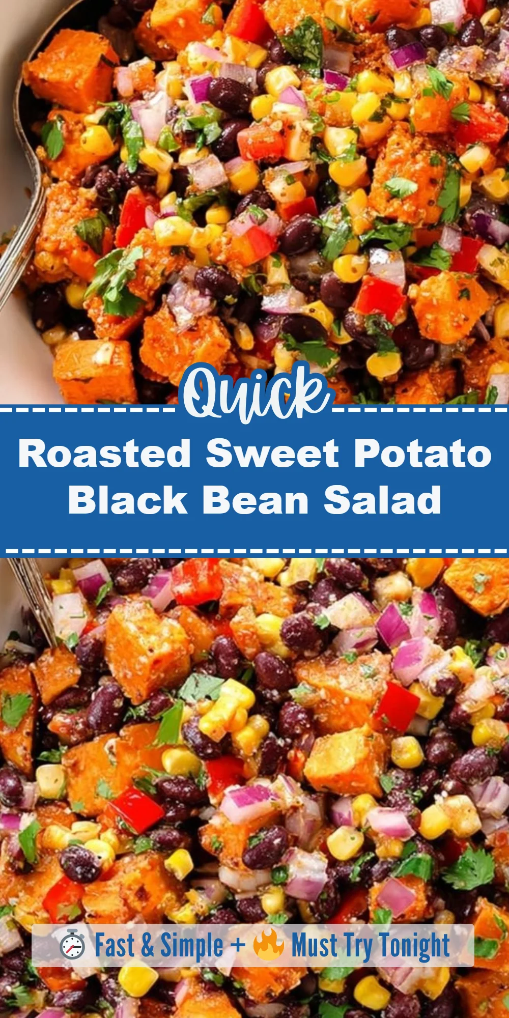Roasted Sweet Potato Black Bean Salad