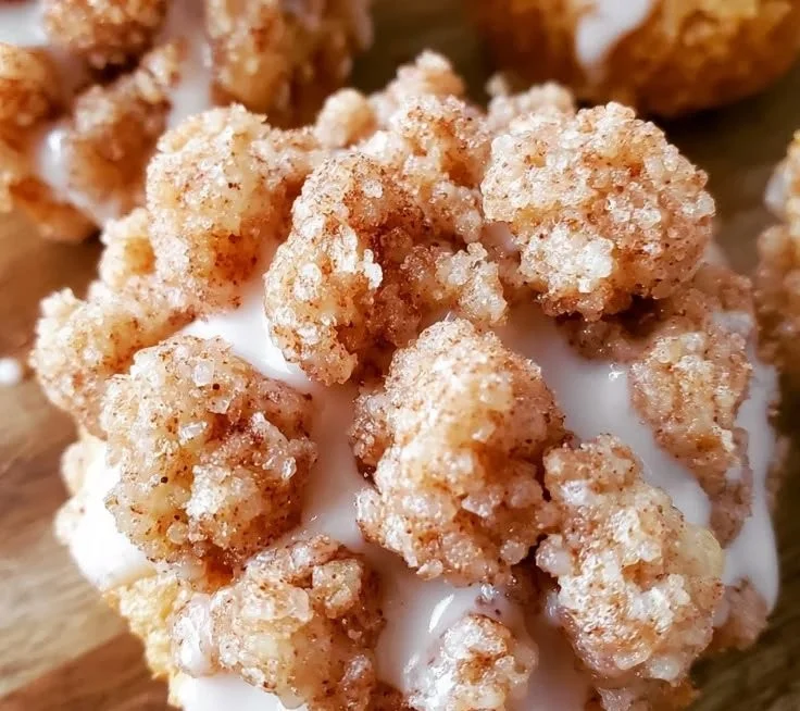 Delicious Sour Cream Coffee Cake Bites ready to be served with coffee.