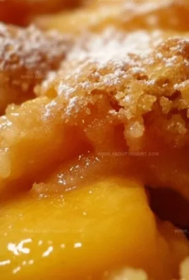 Bowl of delicious homemade super easy peach cobbler topped with ice cream.