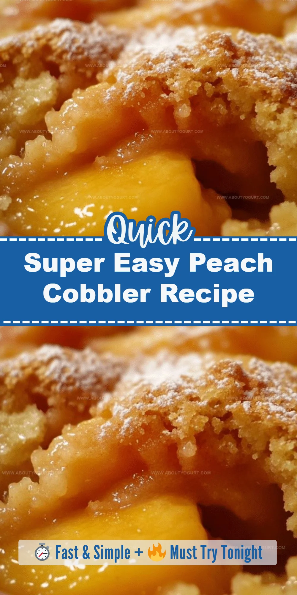 Super Easy Peach Cobbler Recipe