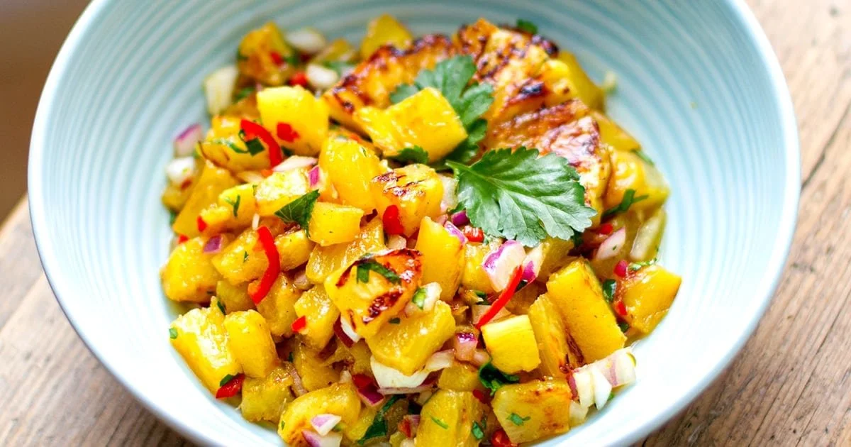 The BEST Grilled Pineapple Salsa