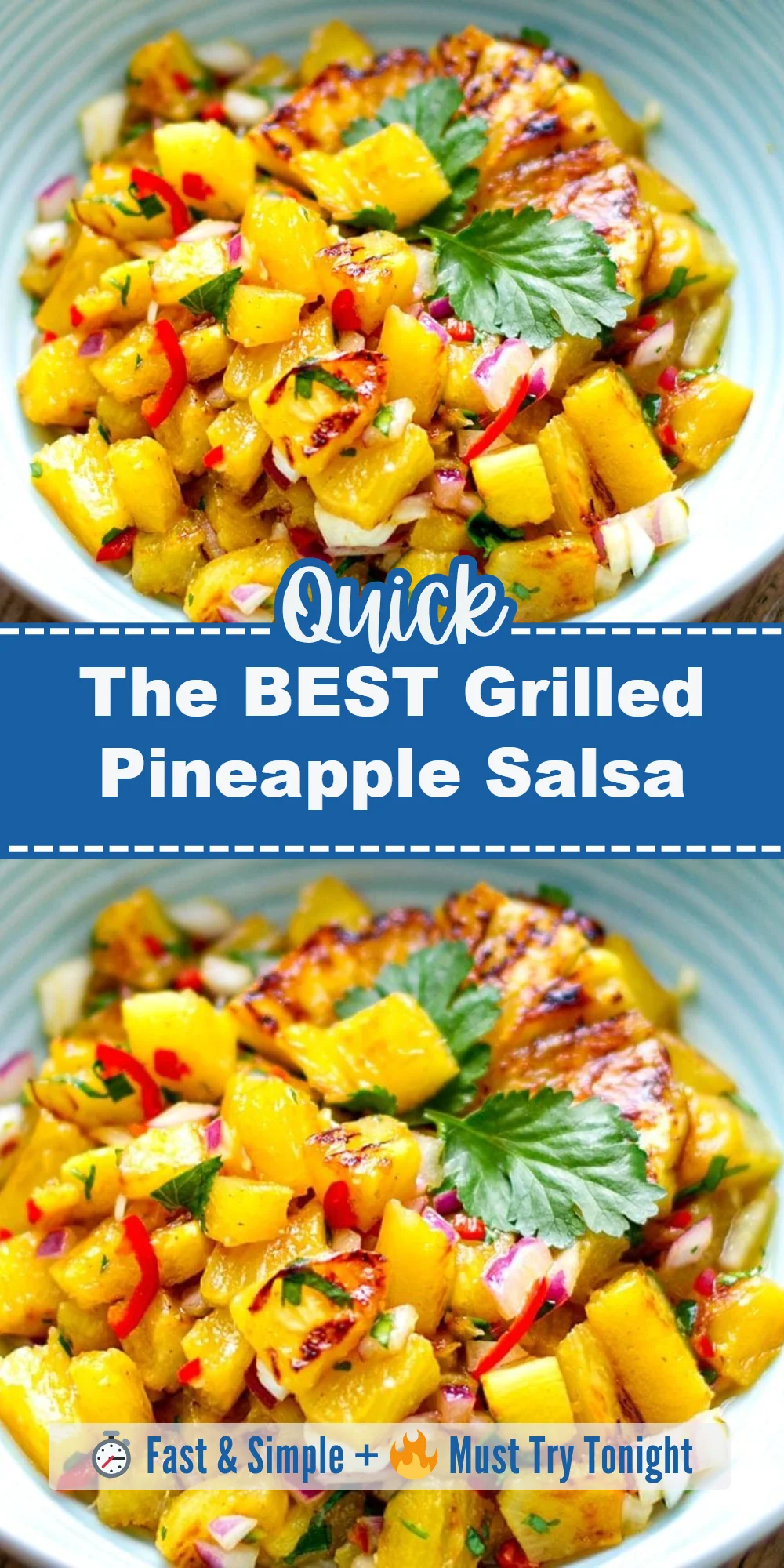 The BEST Grilled Pineapple Salsa