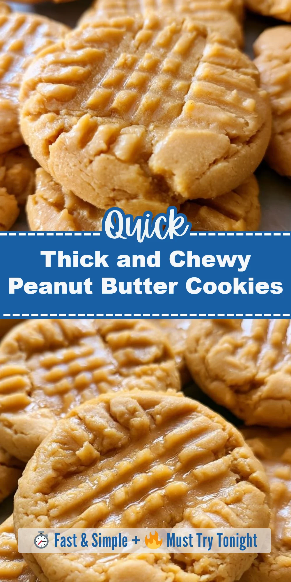 Thick and Chewy Peanut Butter Cookies