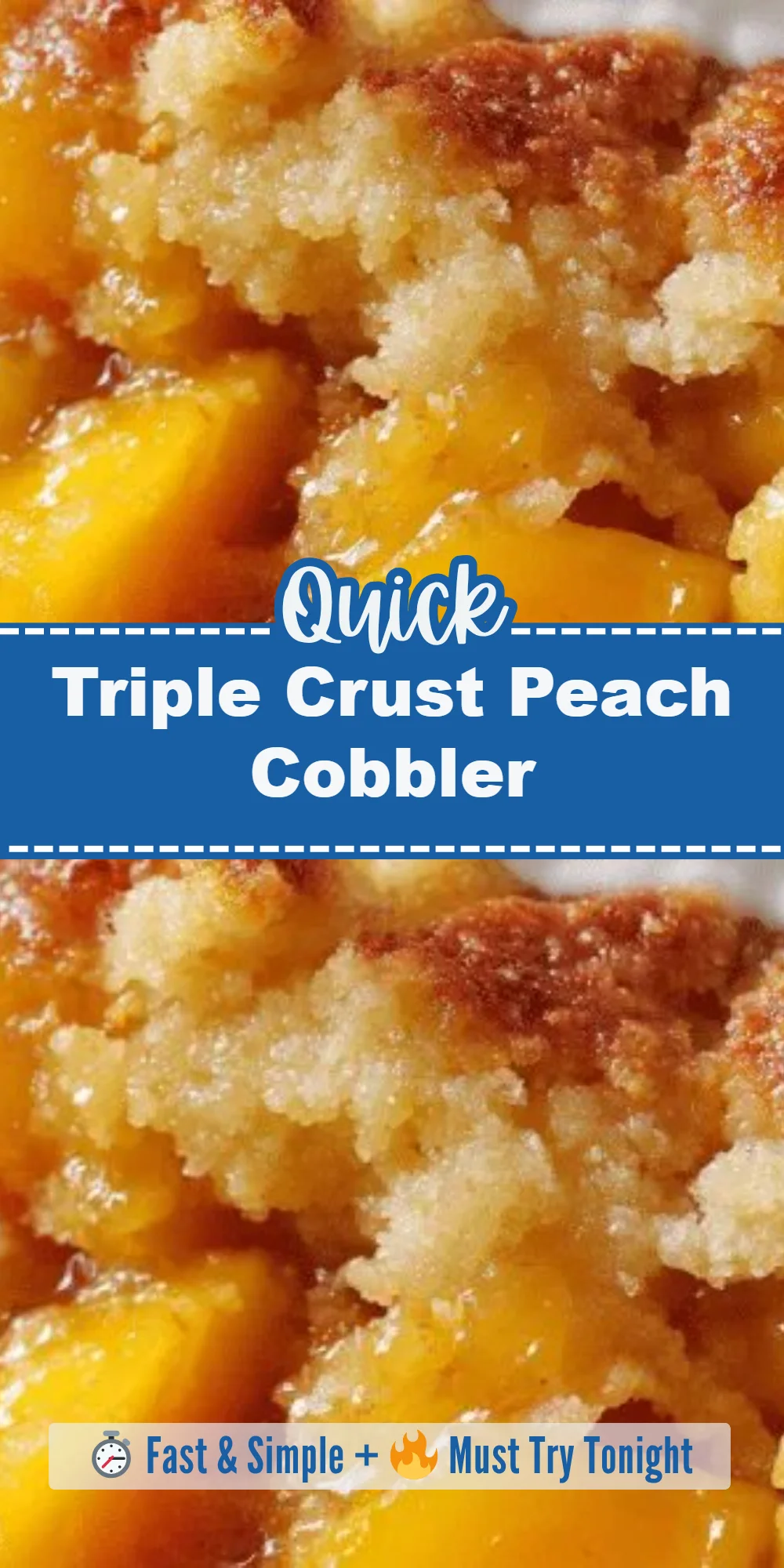 Triple Crust Peach Cobbler