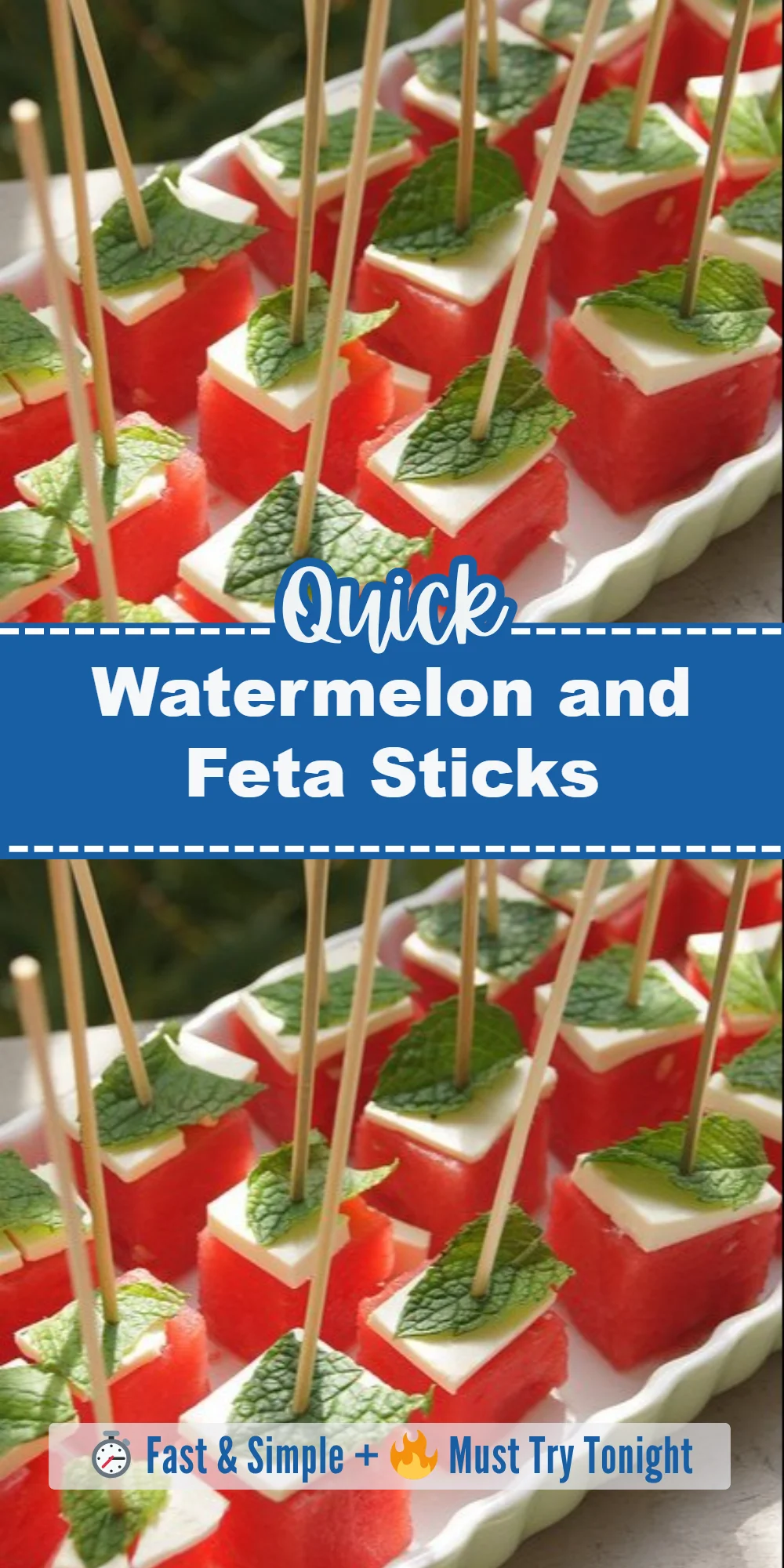 Watermelon and Feta Sticks