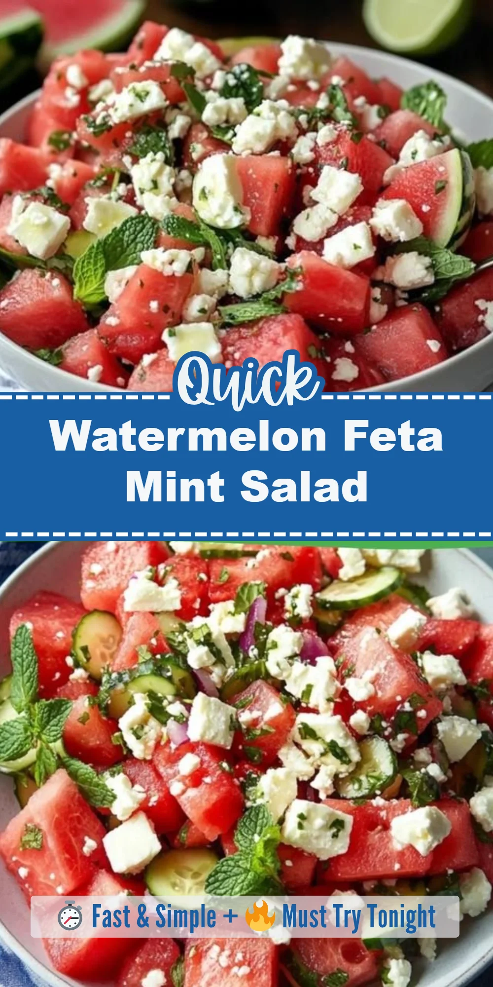 Watermelon Feta Mint Salad