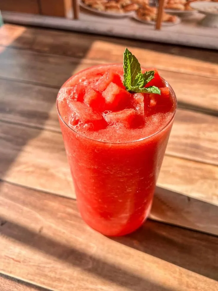 Refreshing watermelon slushie perfect for summer days